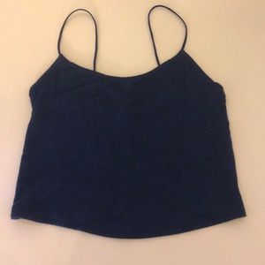 dark blue tank top